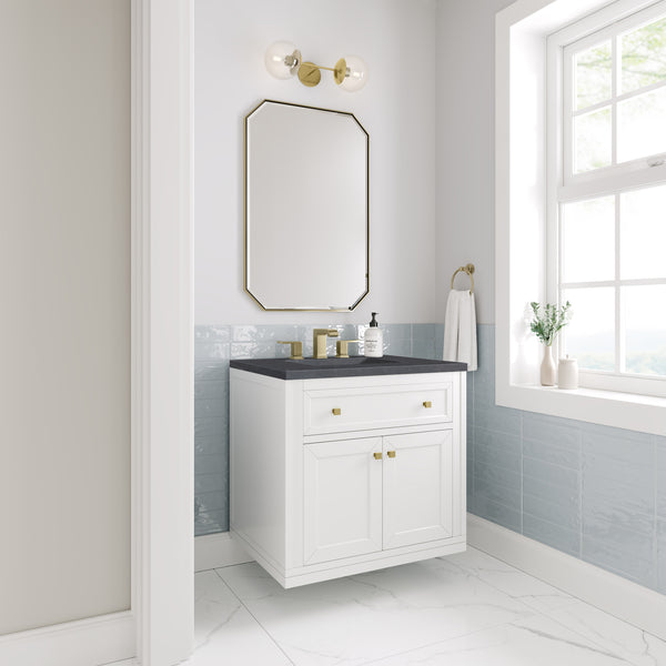 James Martin Chicago 30" Single Vanity with 3 CM Countertop