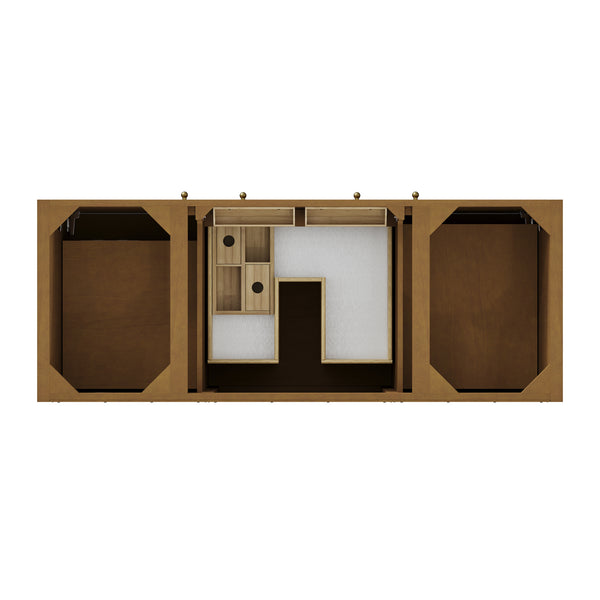 James Martin Hudson 60" Single Vanity with Single Hole 3 CM White Zeus Silestone Top and Matching Backsplash