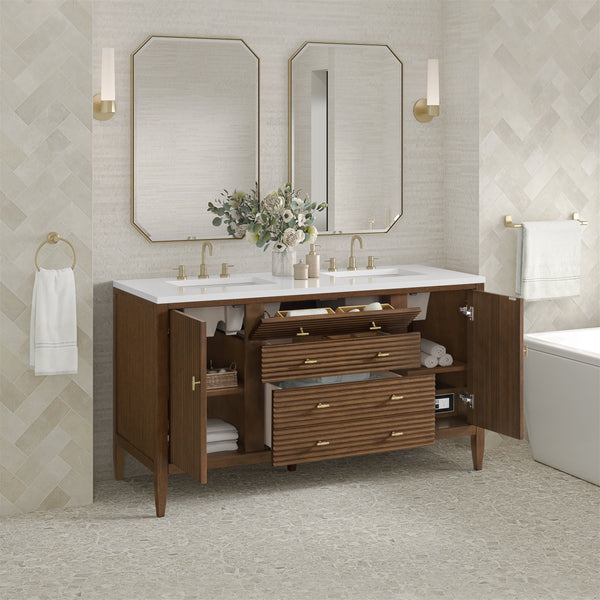 James Martin Myrrin 60" Double Vanity with 3 CM Countertop