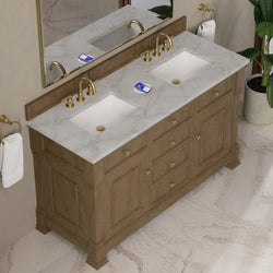 James Martin Brookfield 60" Double Vanity with 3 CM Countertop & FreePower Wireless Charger