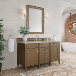 James Martin Brittany 60" Single Vanity with 3 CM Countertop & FreePower Wireless Charger