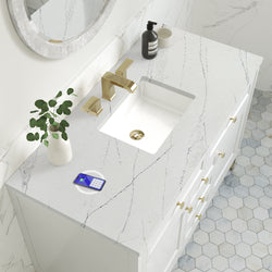 James Martin Chicago 48" Single Vanity with 3 CM Countertop & FreePower Wireless Charger