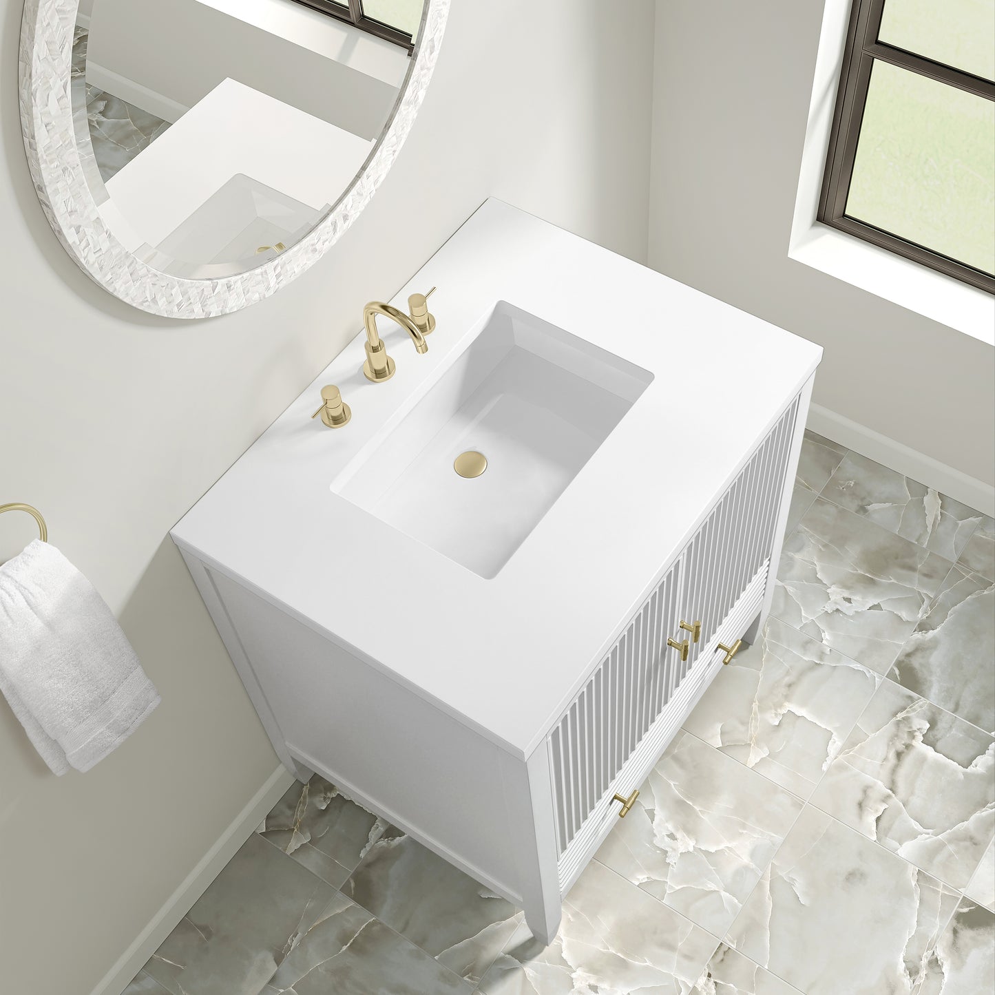 James Martin Myrrin 30" Single Vanity with 3 CM Countertop