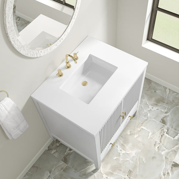 James Martin Myrrin 30" Single Vanity with 3 CM Countertop