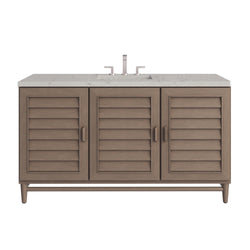 James Martin Portland 60" Single Vanity Whitewashed Walnut with 3 CM Countertop