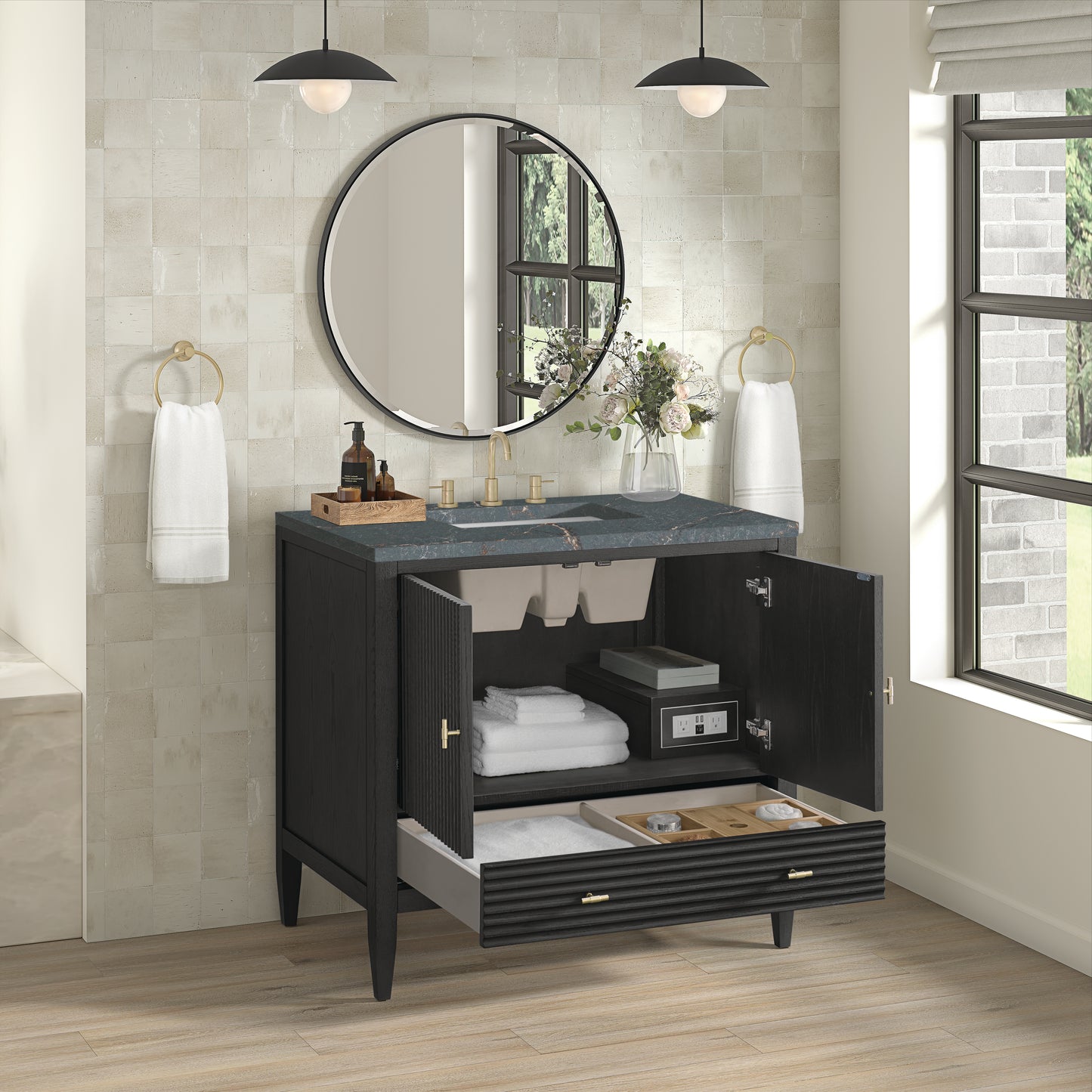 James Martin Myrrin 36" Single Vanity with 3 CM Countertop