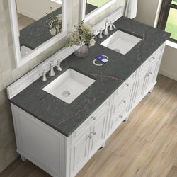 James Martin Lorelai 72" Double Vanity with 3 CM Countertop & FreePower Wireless Charger