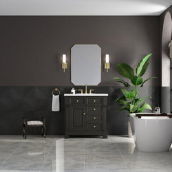 James Martin Brookfield 36" Single Vanity, Black Onyx with 3 CM Countertop - Luxe Bathroom Vanities