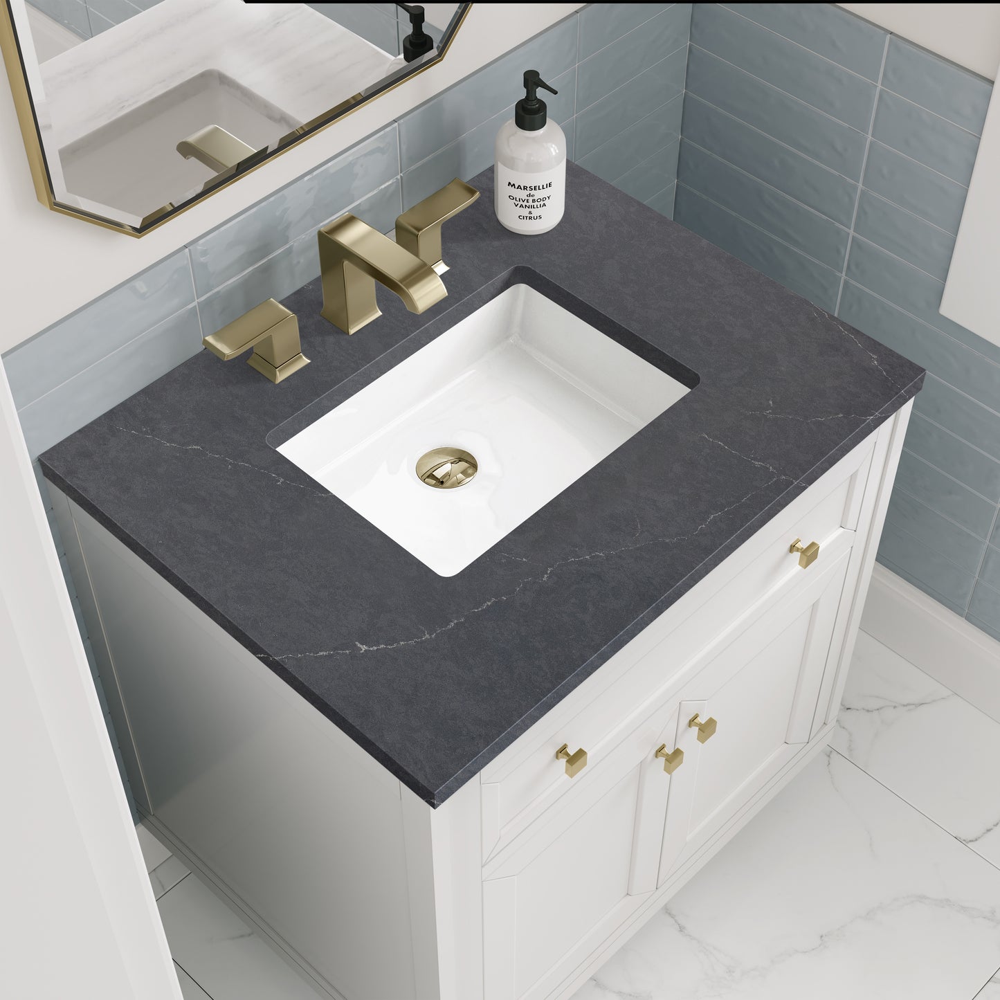 James Martin Chicago 30" Single Vanity with 3 CM Countertop