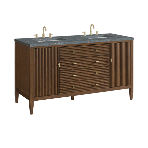 James Martin Myrrin 60" Double Vanity with 3 CM Countertop & FreePower Wireless Charger