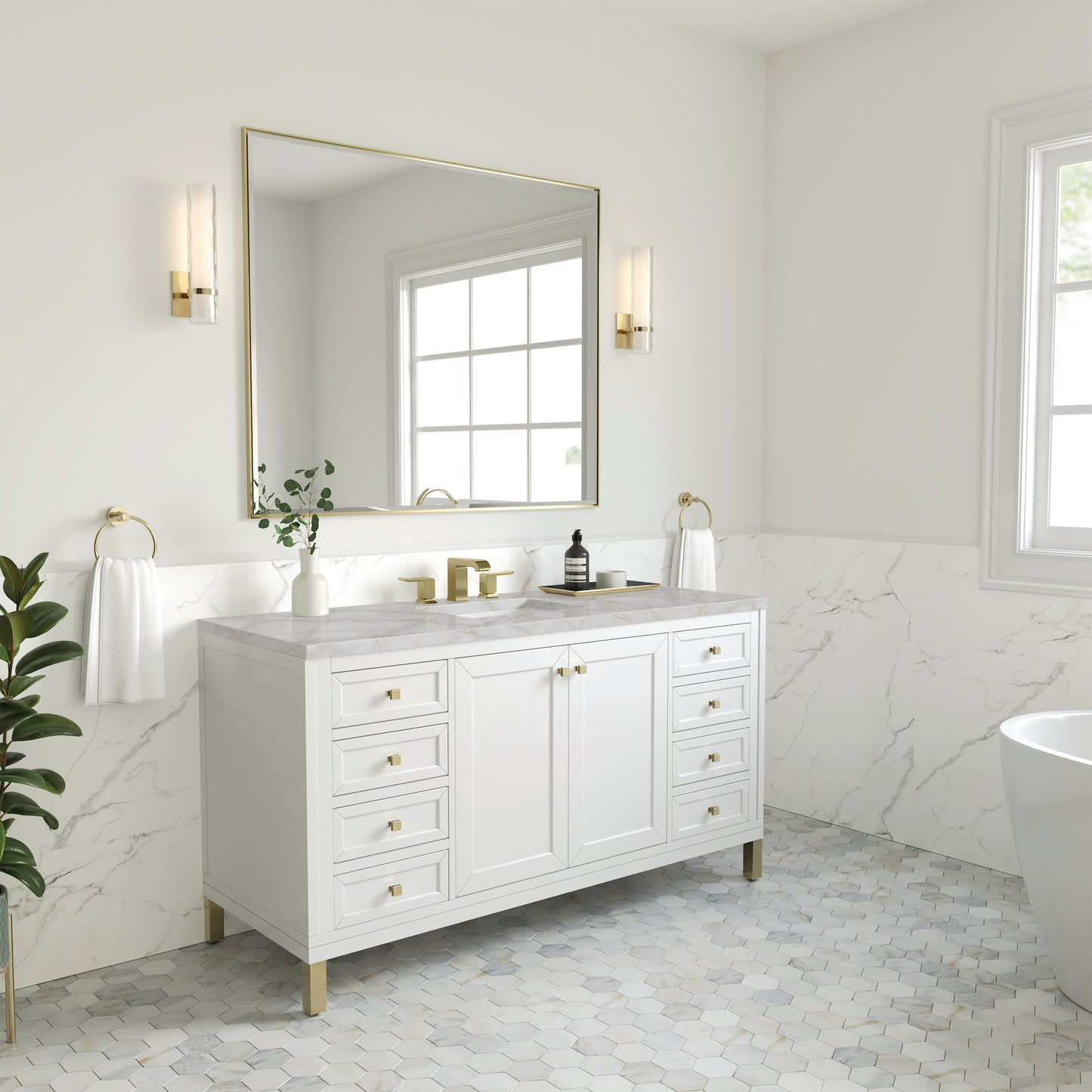 James Martin Chicago 60" Single Vanity with 3 CM Countertop
