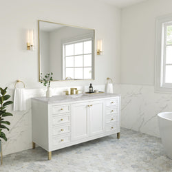 James Martin Chicago 60" Single Vanity with 3 CM Countertop & FreePower Wireless Charger