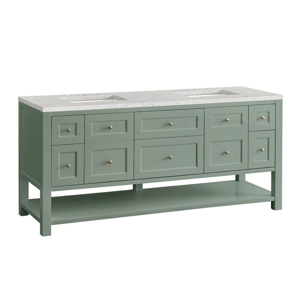 James Martin Breckenridge 72" Double Vanity w/ 3 CM Countertop