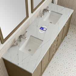 James Martin Chicago 72" Double Vanity with 3 CM Countertop & FreePower Wireless Charger