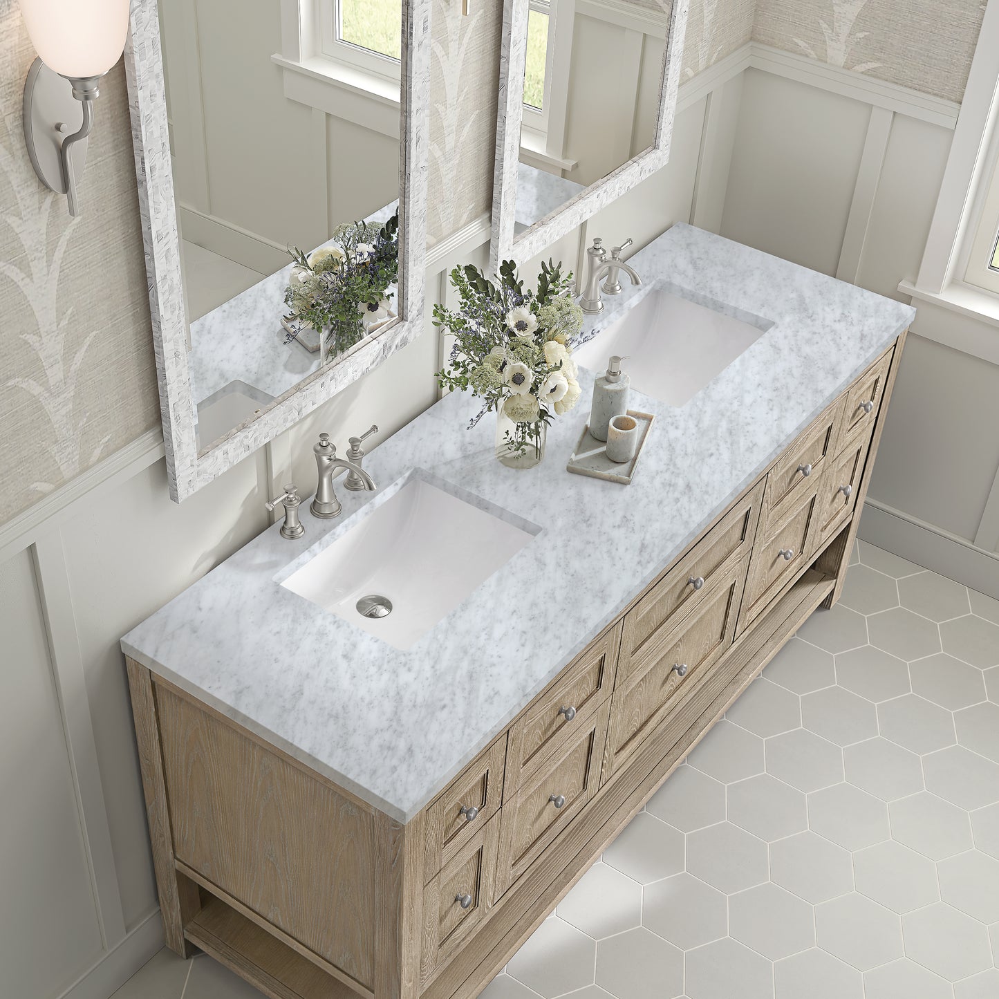 James Martin Breckenridge 72" Double Vanity w/ 3 CM Countertop