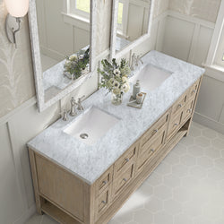 James Martin Breckenridge 72" Double Vanity w/ 3 CM Countertop