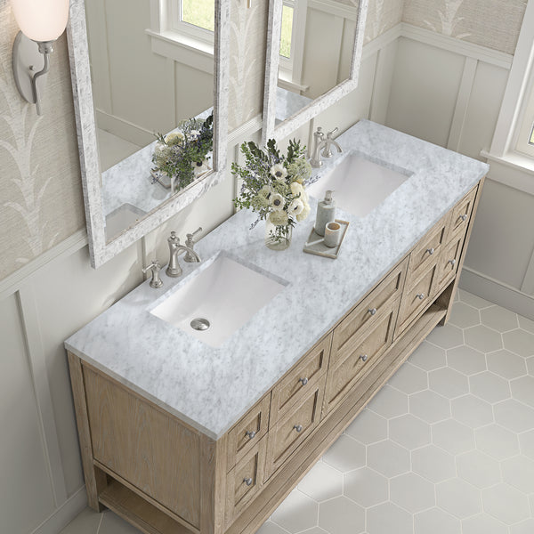 James Martin Breckenridge 72" Double Vanity w/ 3 CM Countertop