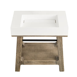 James Martin Auburn 31.5" Sink Console in Weathered Timber - Luxe Bathroom Vanities