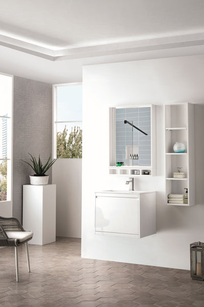 James Martin Mantova 23.6" Single Vanity with Composite Stone Top - Luxe Bathroom Vanities