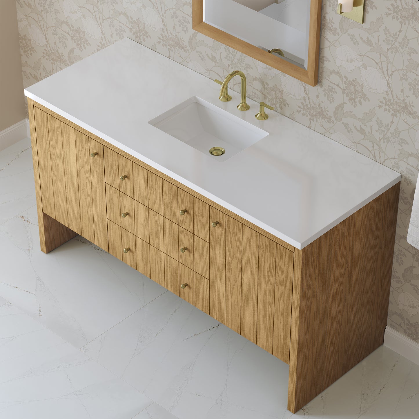James Martin Hudson 60" Single Vanity with 3 CM Countertop