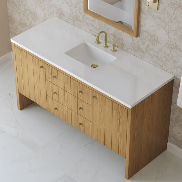 James Martin Hudson 60" Single Vanity with 3 CM Countertop
