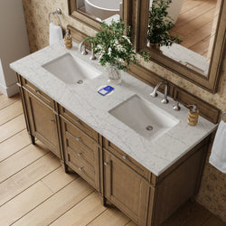 James Martin Brittany 60" Double Vanity with 3 CM Countertop & FreePower Wireless Charger
