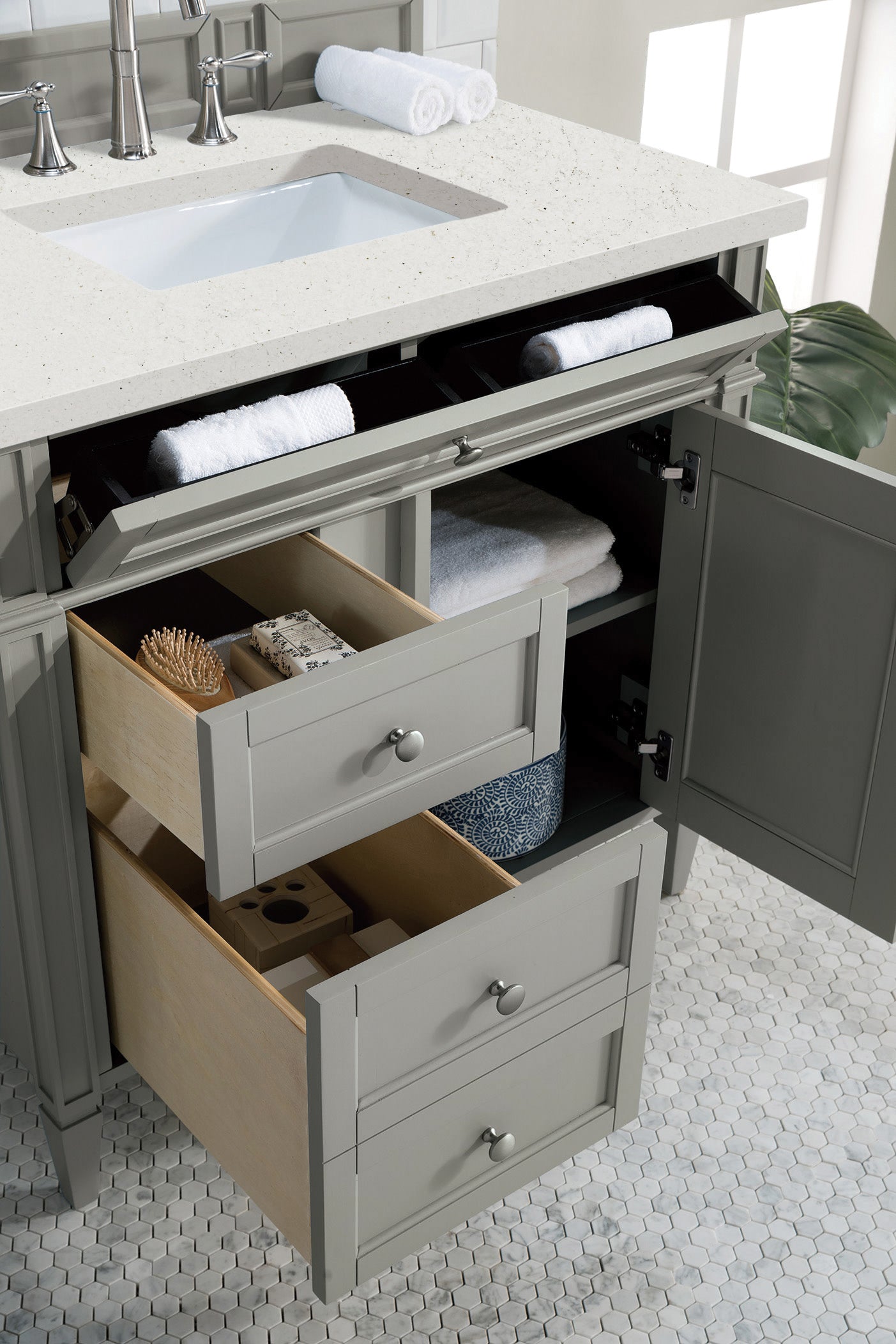James Martin Brittany 36" Single Vanity with 3 Countertop