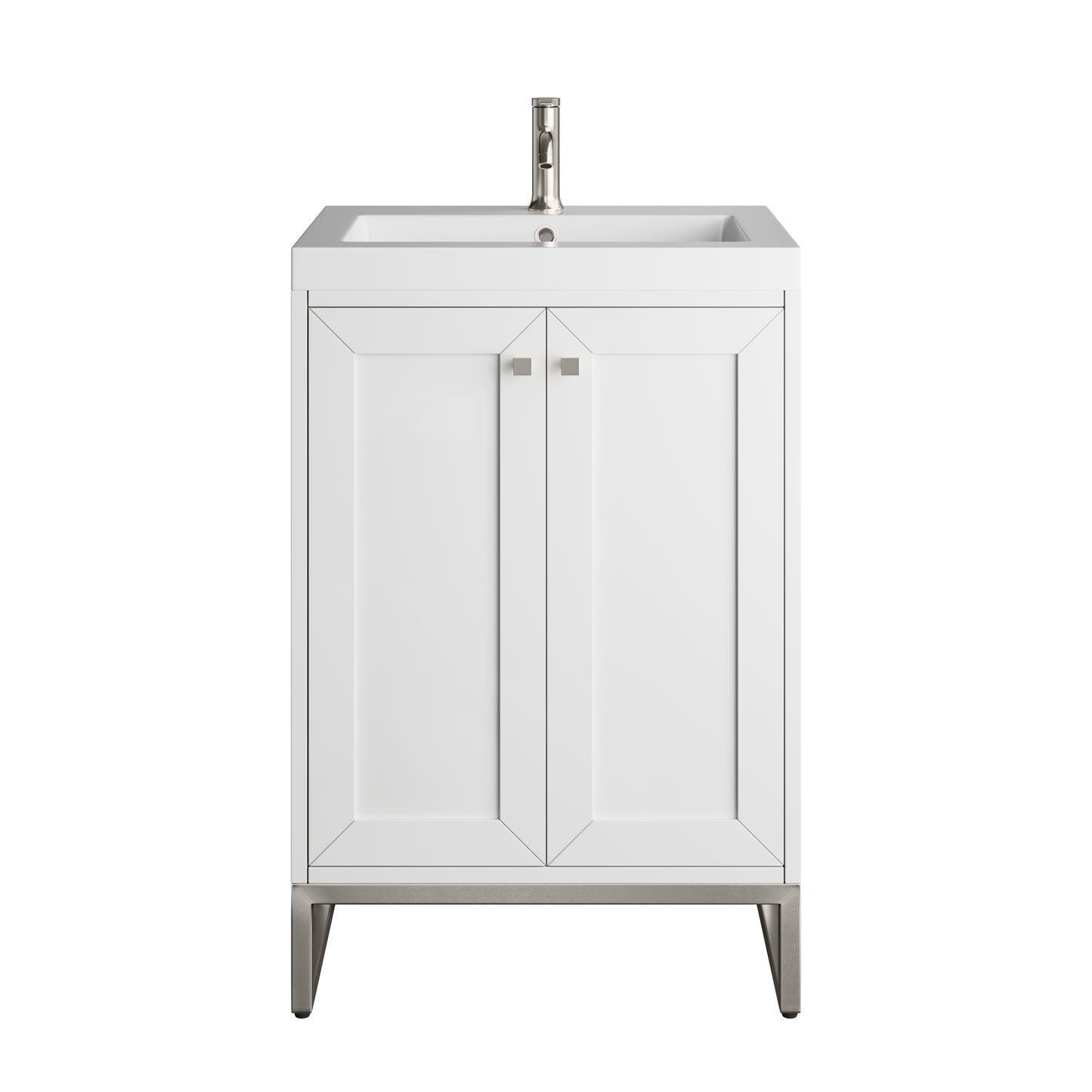 James Martin Chianti Single Vanity with White Glossy Composite Stone Top