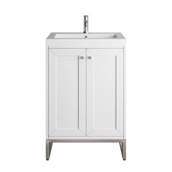 James Martin Chianti Single Vanity with White Glossy Composite Stone Top