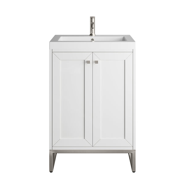 James Martin Chianti Single Vanity with White Glossy Composite Stone Top