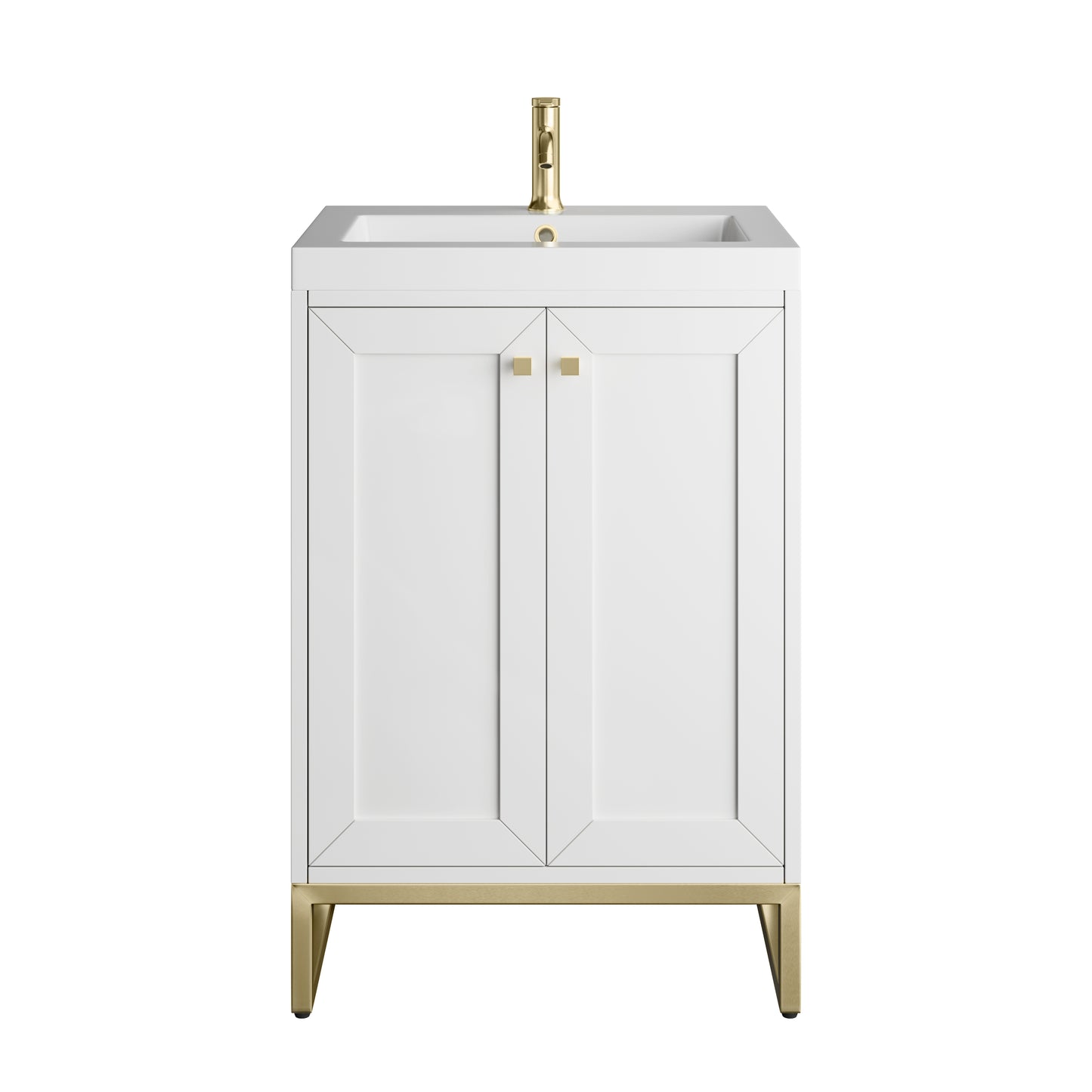 James Martin Chianti Single Vanity with White Glossy Composite Stone Top