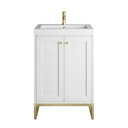 James Martin Chianti Single Vanity with White Glossy Composite Stone Top