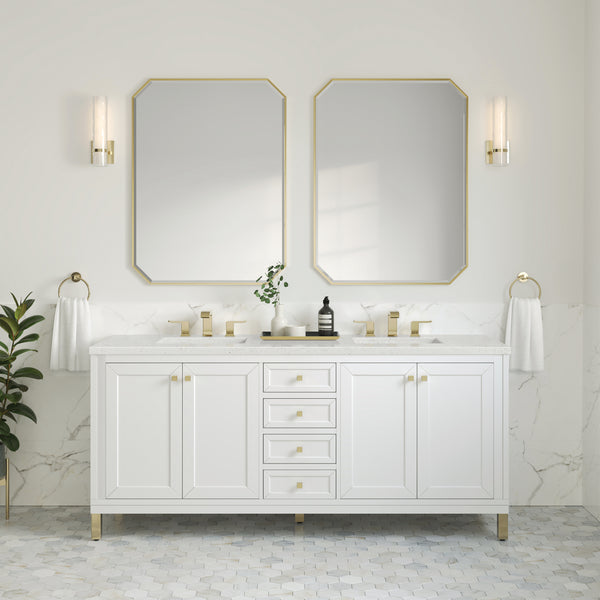 James Martin Chicago 72" Double Vanity with 3 CM Countertop