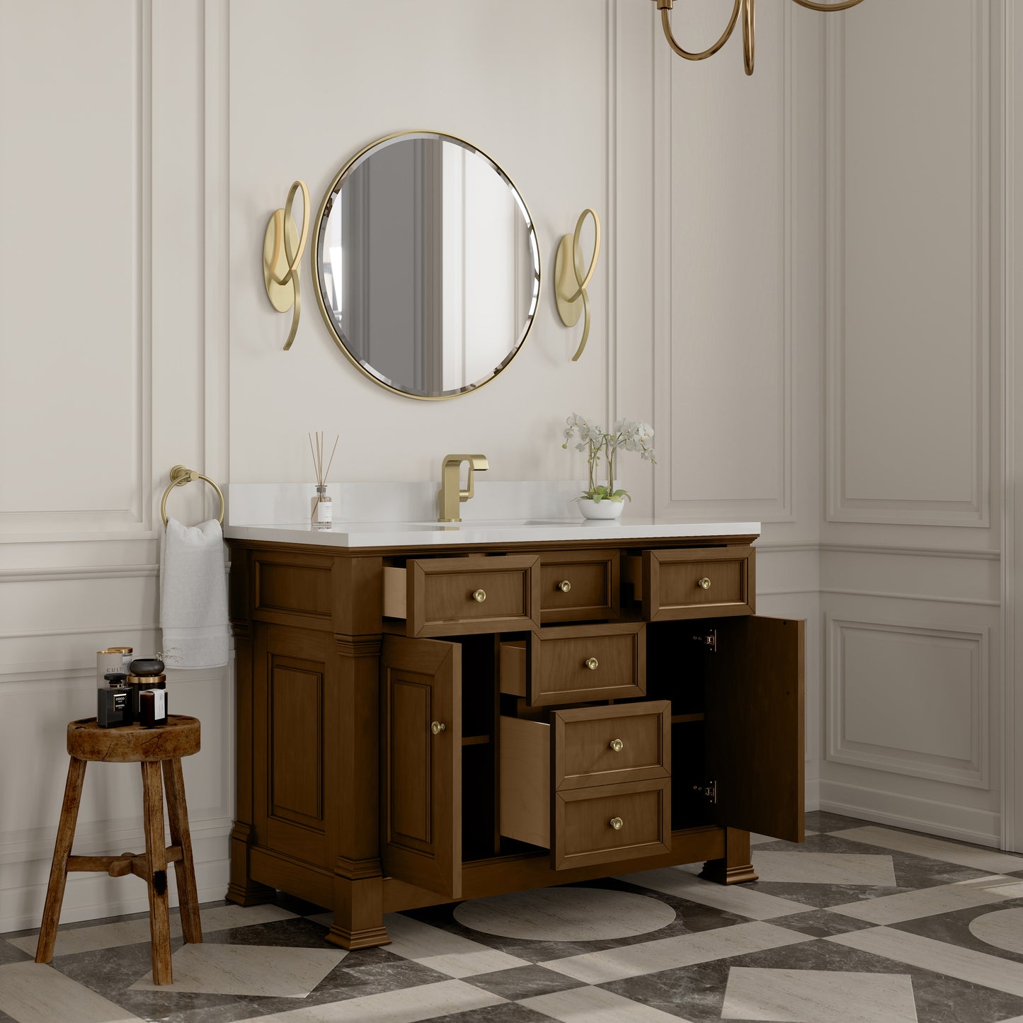 James Martin Brookfield 48" Single Vanity with 3 CM Countertop - Luxe Bathroom Vanities
