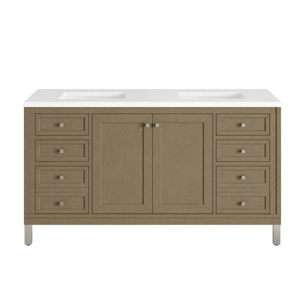 James Martin Chicago 60" Double Vanity with 3 CM Countertop
