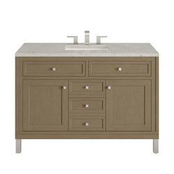 James Martin Chicago 48" Single Vanity with 3 CM Countertop & FreePower Wireless Charger