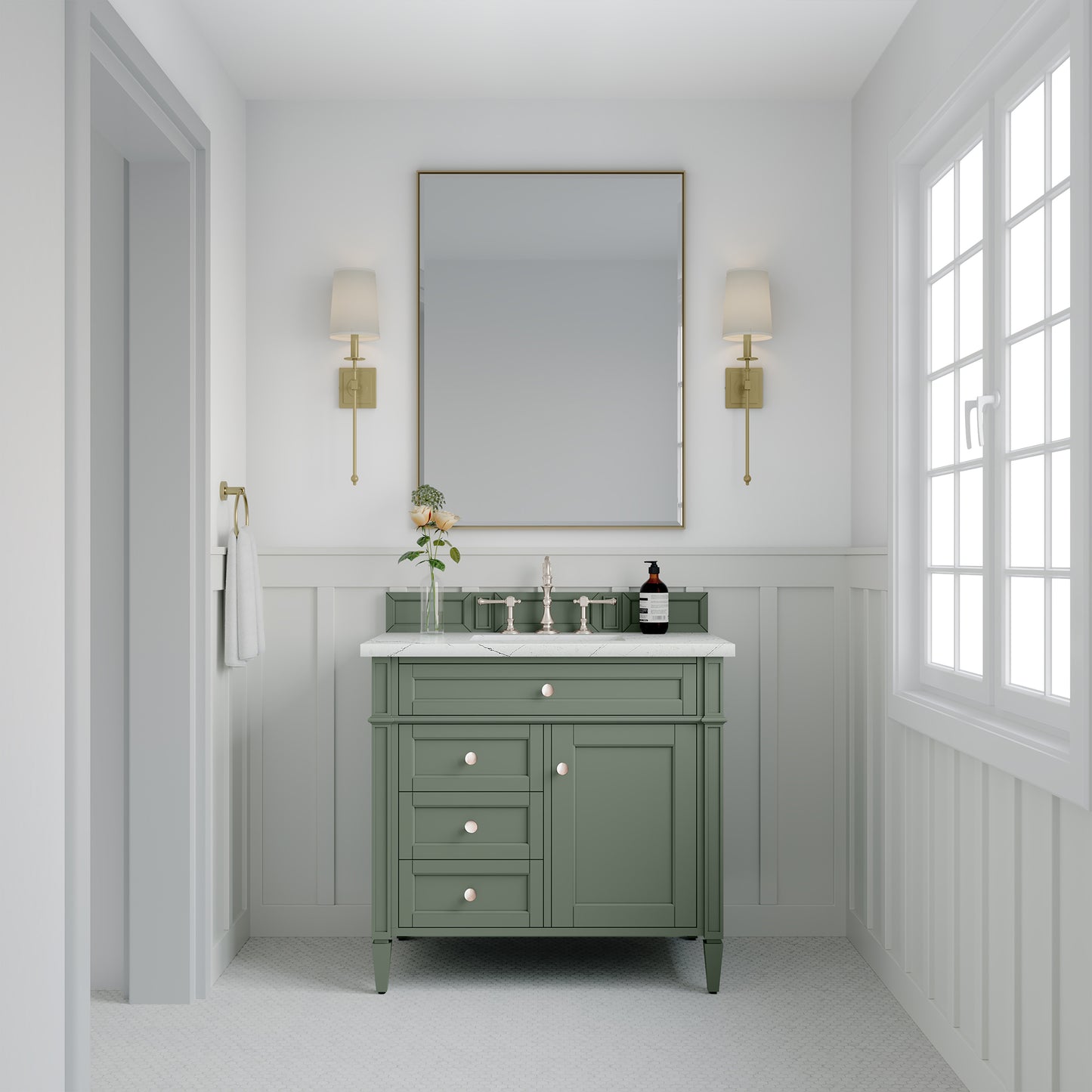 James Martin Brittany 36" Single Vanity with 3 Countertop