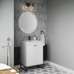 James Martin Chianti Single Vanity with White Glossy Composite Stone Top