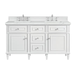 James Martin Lorelai 60" Double Vanity with 3 CM Countertop & FreePower Wireless Charger
