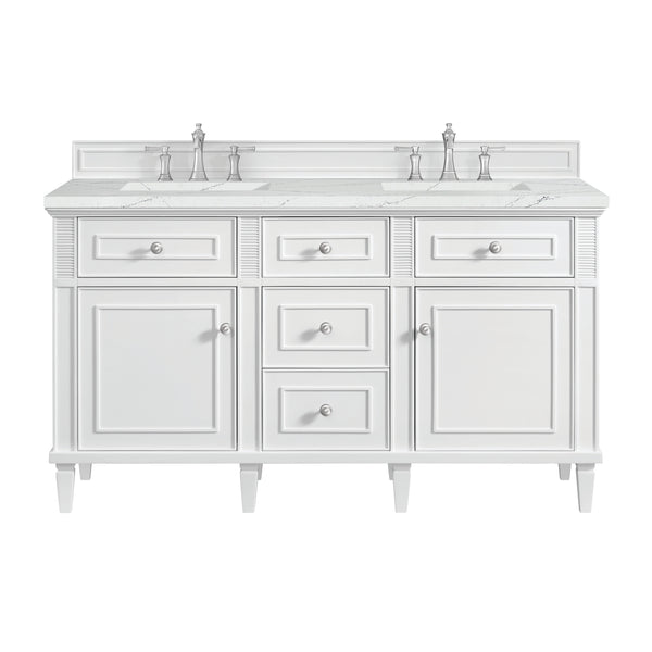 James Martin Lorelai 60" Double Vanity with 3 CM Countertop & FreePower Wireless Charger
