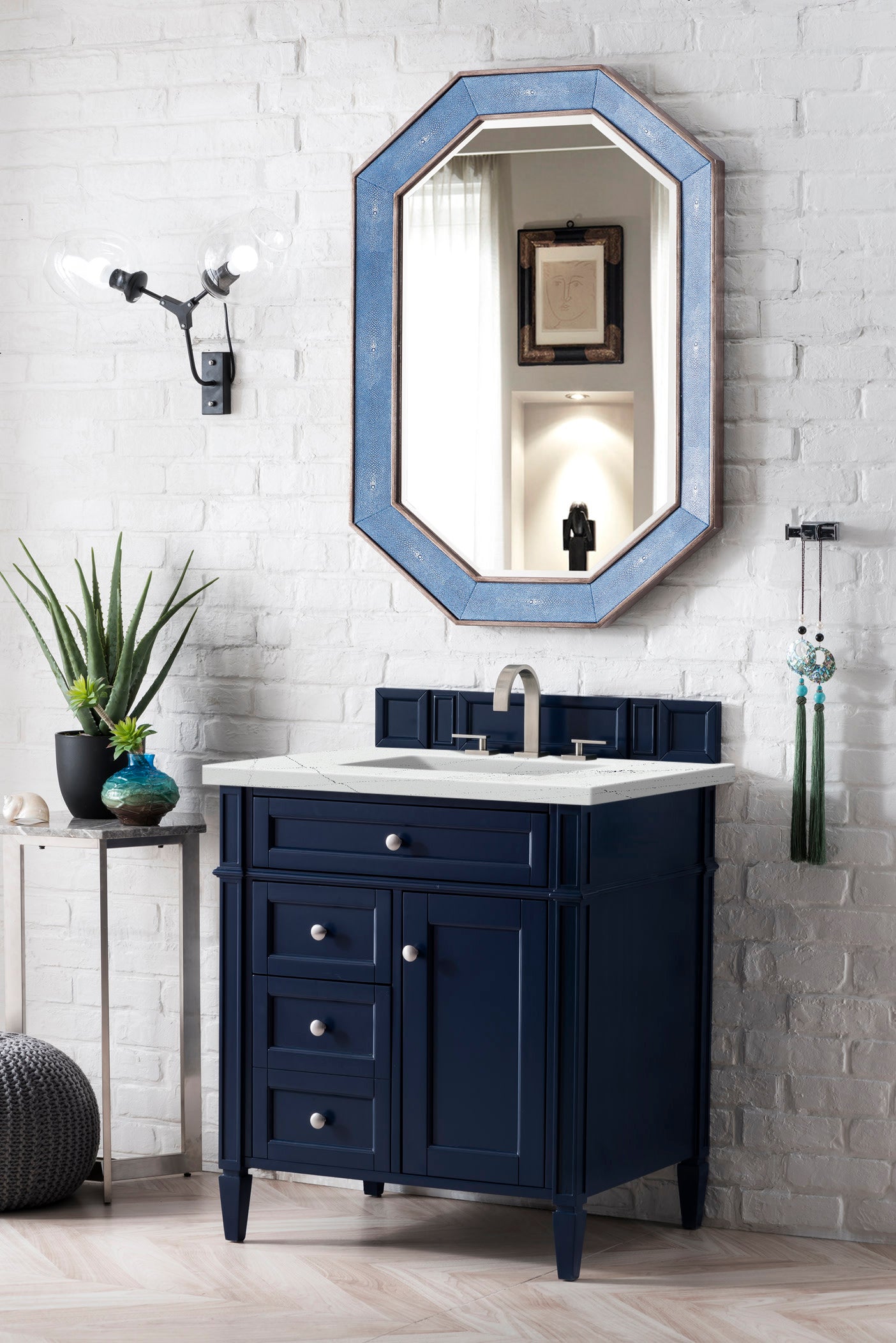 James Martin Brittany 30" Single Vanity with 3 CM Countertop