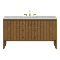 James Martin Hudson 60" Single Vanity with 3 CM Countertop & FreePower Wireless Charger