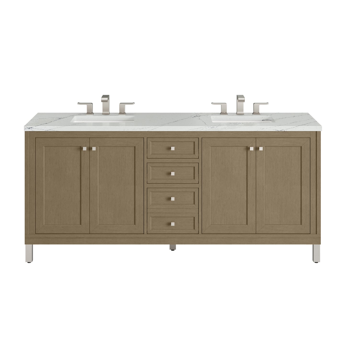 James Martin Chicago 72" Double Vanity with 3 CM Countertop