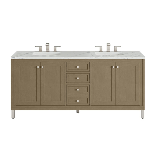 James Martin Chicago 72" Double Vanity with 3 CM Countertop