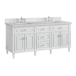 James Martin Lorelai 72" Double Vanity with 3 CM Countertop & FreePower Wireless Charger