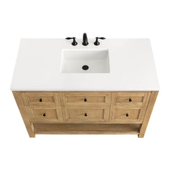 James Martin Breckenridge 48" Single Vanity, Light Natural Oak - Luxe Bathroom Vanities