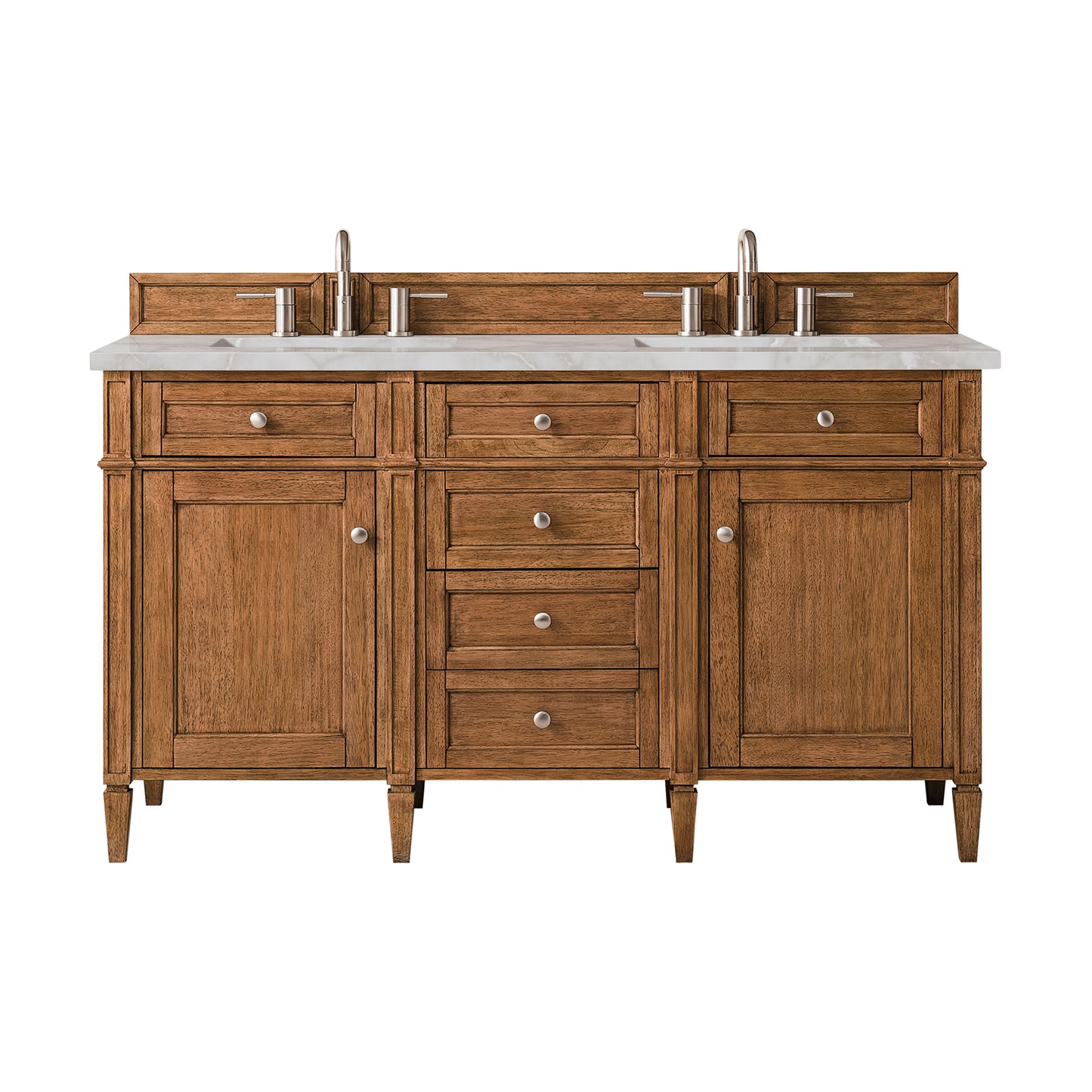 James Martin Brittany 60" Double Vanity with 3 CM Countertop & FreePower Wireless Charger