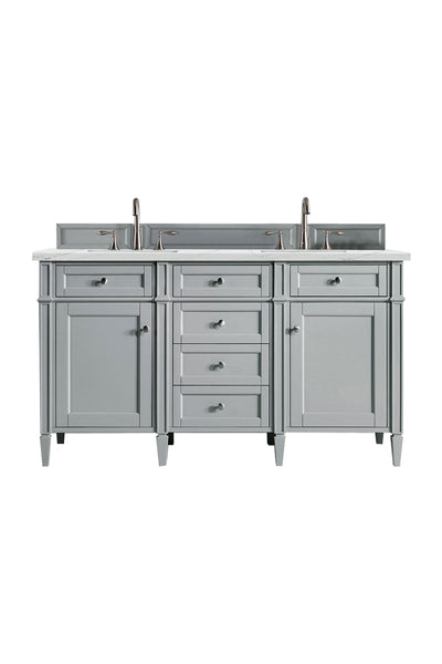 James Martin Brittany 60" Double Vanity with 3 CM Countertop & FreePower Wireless Charger