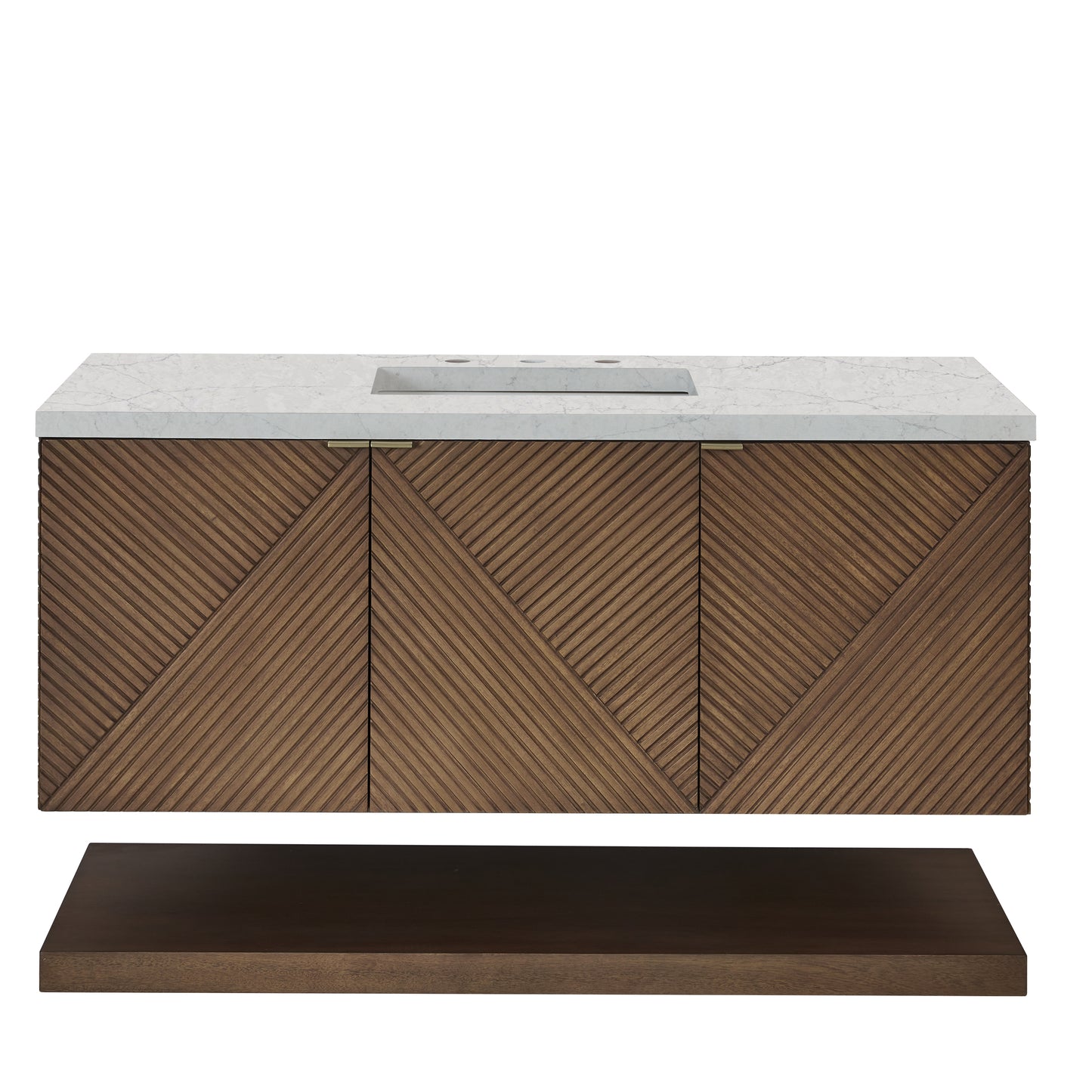 James Martin Marcello 48" Single Vanity, Chestnut with 3CM Top - Luxe Bathroom Vanities