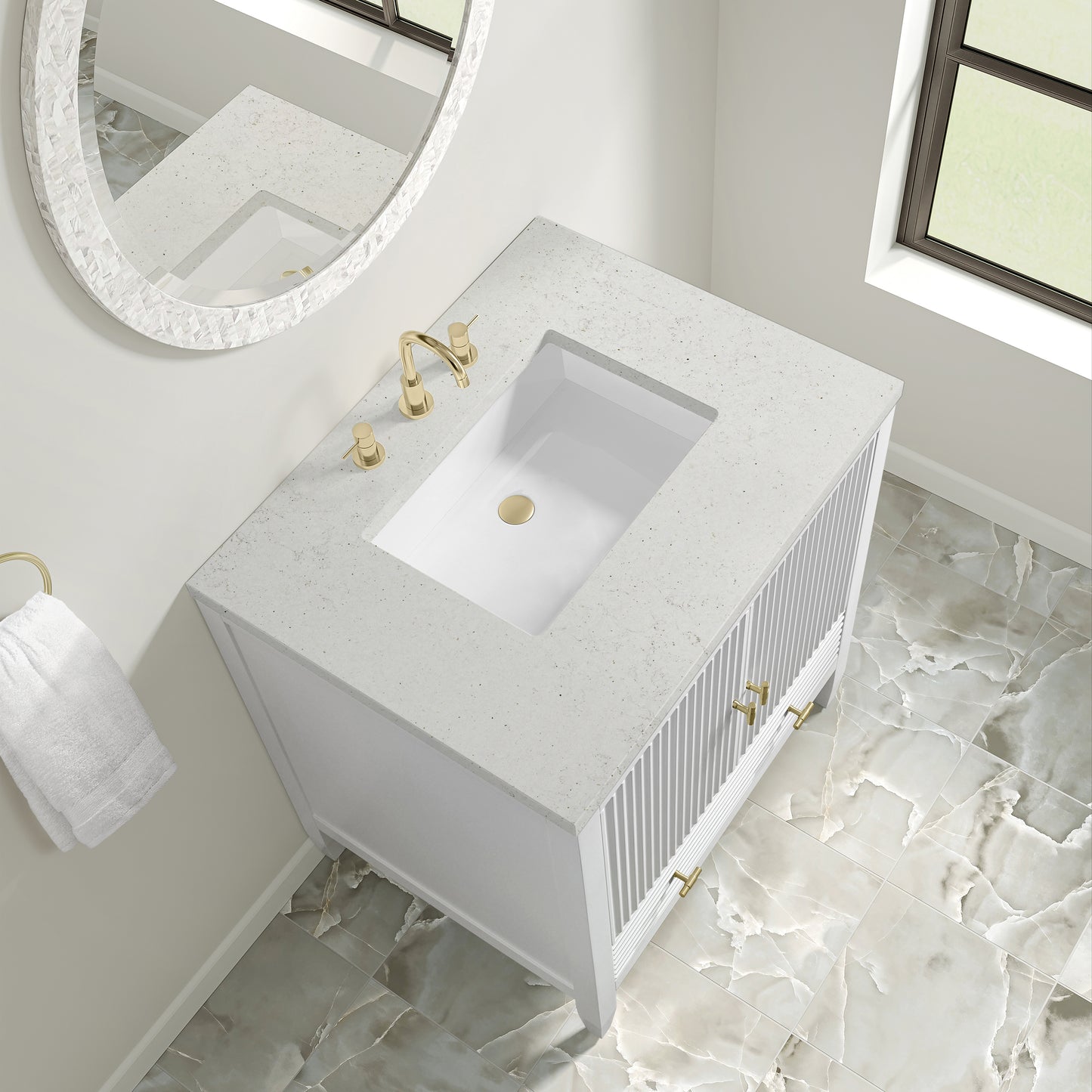 James Martin Myrrin 30" Single Vanity with 3 CM Countertop